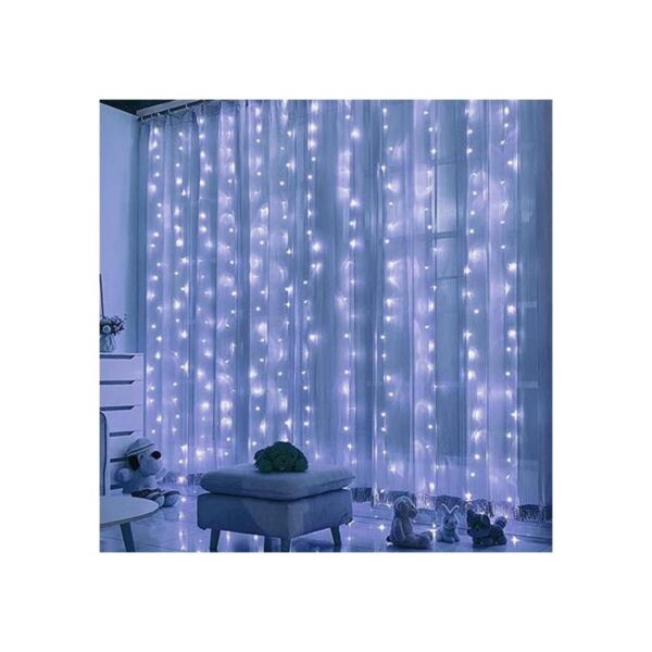 Iluminación para el hogar ventana 300 luces LED 8 modos_4
