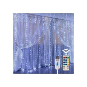 Iluminación para el hogar ventana 300 luces LED 8 modos_1