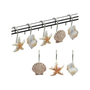 Ganchos para cortina de ducha Seashell 12 ganchos
