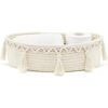 Mkono Cesta de almacenamiento pequeña de macramé para_1