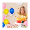 Kit de arco de guirnalda de globos azul amarillo rosa