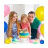 Kit de arco de guirnalda de globos azul amarillo rosa