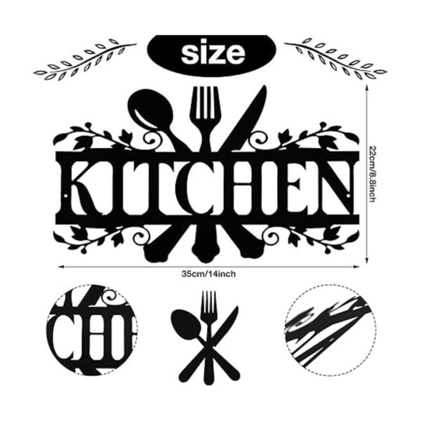 Letrero de metal de cocina letreros de cocina decoración_2