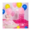Kit de arco de guirnalda de globos azul amarillo rosa