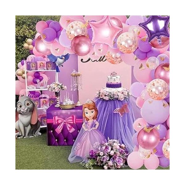 Kit de guirnalda de globos de mariposa rosa y morado 126_5