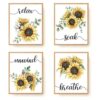 Juego de 4 impresiones artísticas para decoración de baño_1