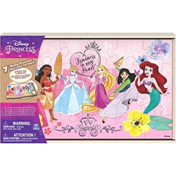 Disney Princess 7 rompecabezas de madera paquete de 12_1