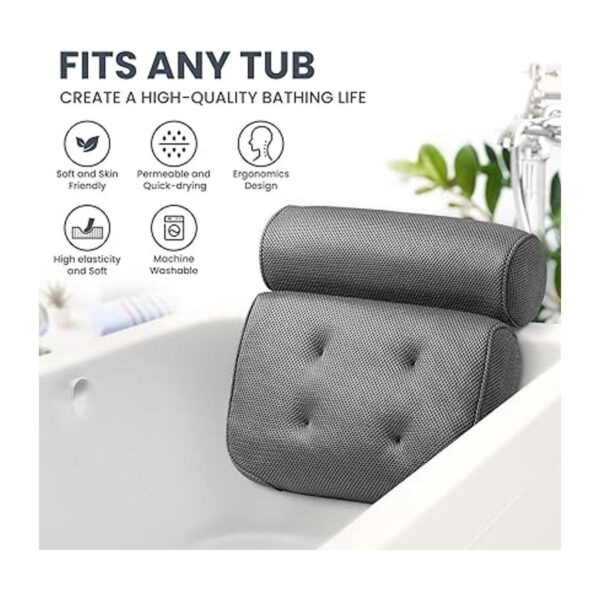 LuxStep Almohada de baño con 6 ventosas antideslizantes_3