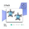 JGFinds Colgantes con dije de tortuga de cristal marino_3