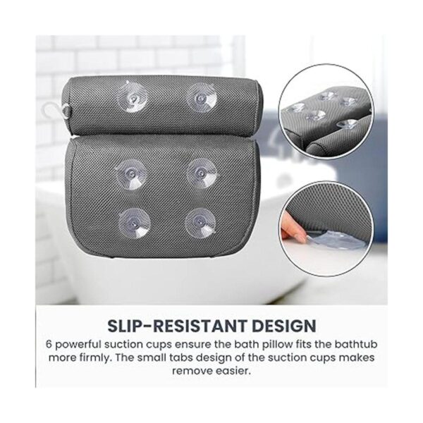 LuxStep Almohada de baño con 6 ventosas antideslizantes_4