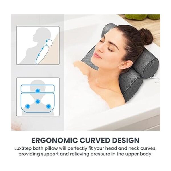 LuxStep Almohada de baño con 6 ventosas antideslizantes_5