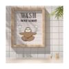 Divertido cartel para decoración de baño de perezosos_3