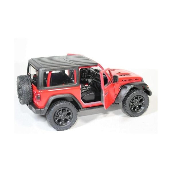 KiNSMART Jeep Wrangler Rudicon Hard Top Rojo 2018 de 5