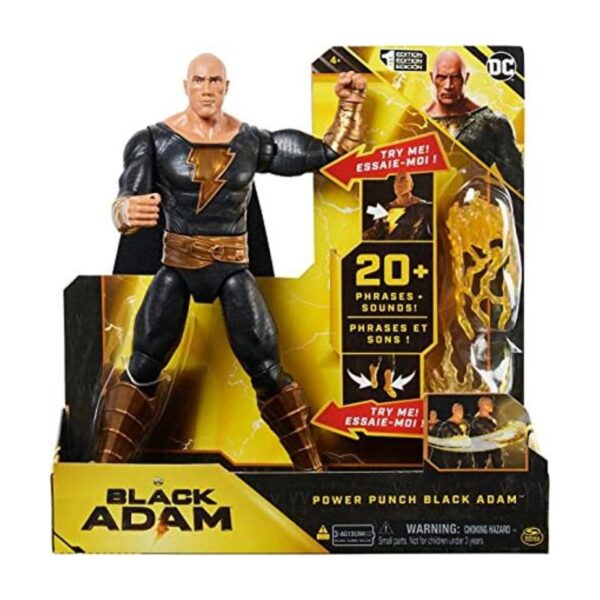 DC Comics Power Punch Black Adam Figura de acción de 12_1