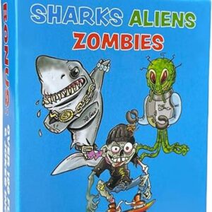 Tiburones Aliens Zombies divertido juego de cartas para_1