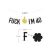 FUUF Fxck Im 40 Banner decoración de fiesta de
