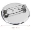 ONLYKXY 50pcs 30MM Broche Plata Cierres Pin Disco Base_2