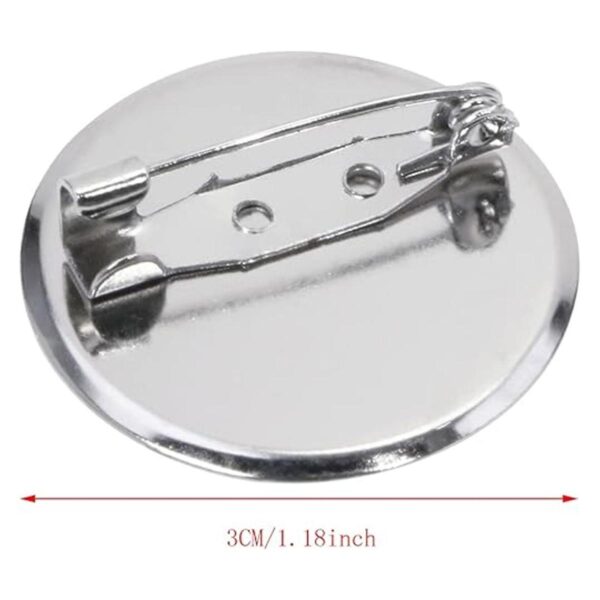 ONLYKXY 50pcs 30MM Broche Plata Cierres Pin Disco Base_2