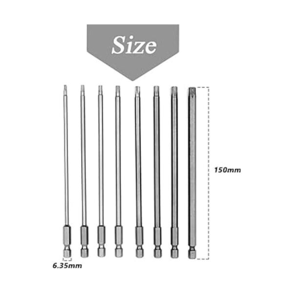 Mesee Juego de 8 puntas de destornillador Torx de 14