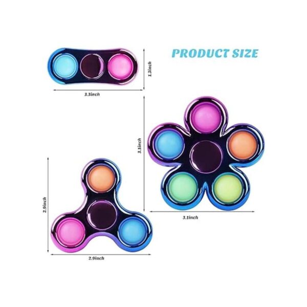 Jawhock Paquete de 3 spinners para ansiedad con aspecto_4