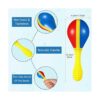 Juego de 3 panderetas de maracas pandereta campana_3
