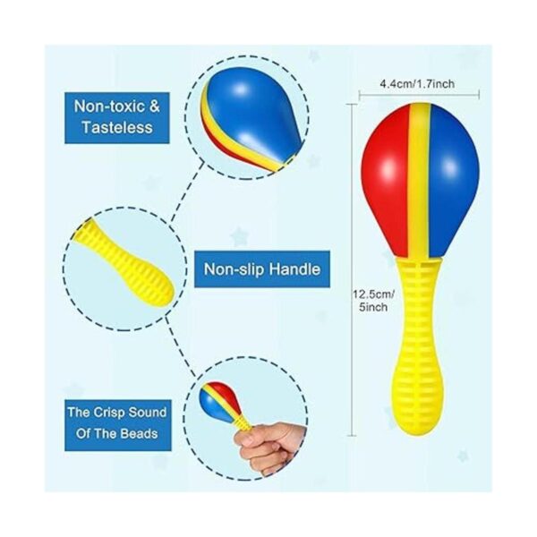 Juego de 3 panderetas de maracas pandereta campana_3