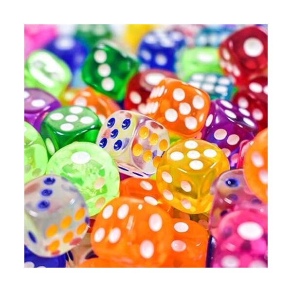 Juego de 100 dados pequeños de 6 caras de 0.472 in dados_6