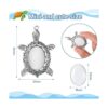 40 piezas de dijes de tortuga de plata antigua incluye 20