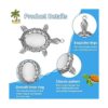 40 piezas de dijes de tortuga de plata antigua incluye 20