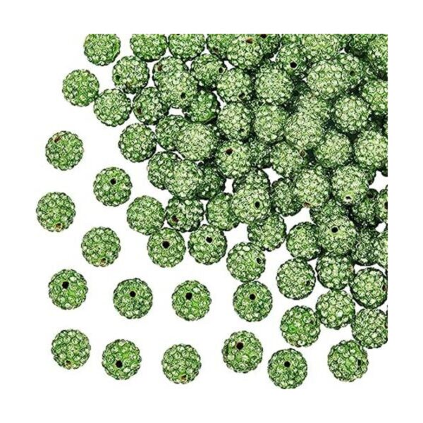 PH PandaHall 100 cuentas de diamantes de imitación verdes_1