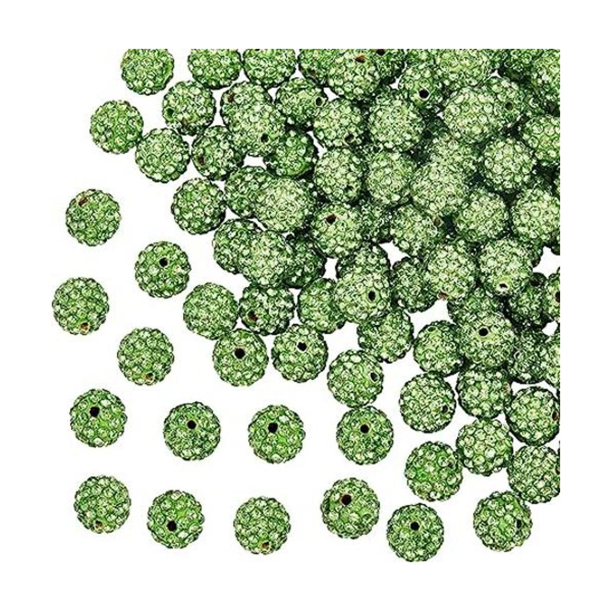 PH PandaHall 100 cuentas de diamantes de imitación verdes