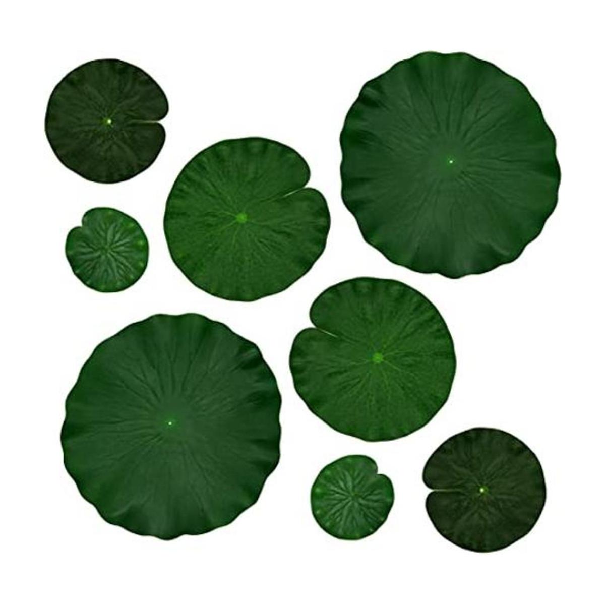 Decoración de hojas de loto de espuma flotante artificial