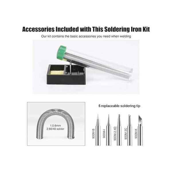 Kit de soldador digital de 80 W LCD de 110 V con_6