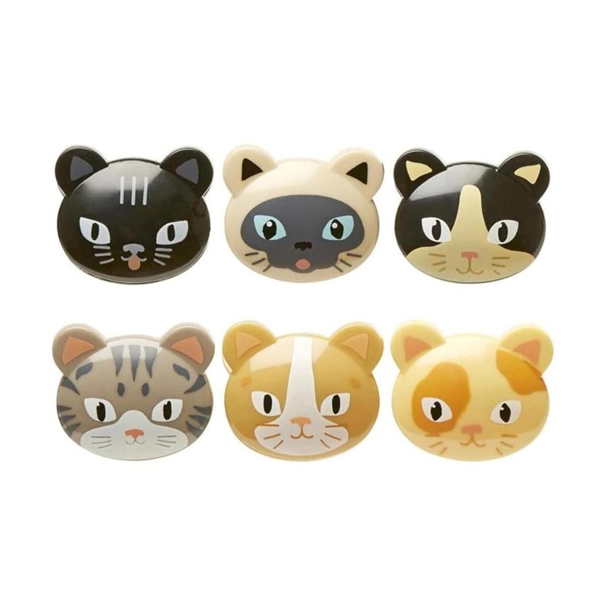 Kikkerland BC45A Juego de 6 clips para bolsas de gato