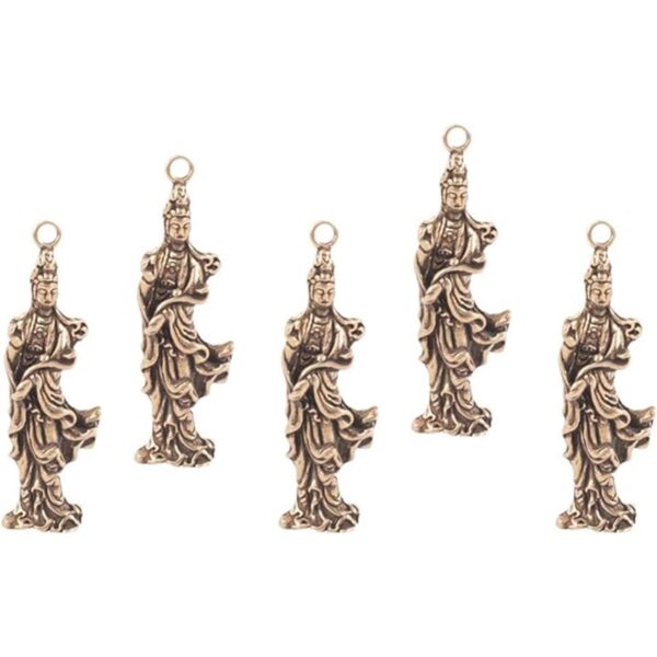 KESYOO 5 abalorios de latón para Buda Guan Yin colgantes