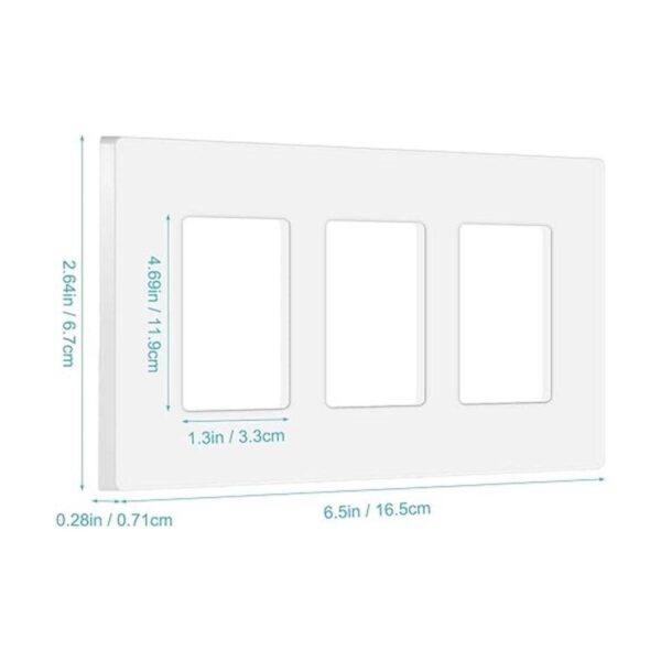 Cubierta de placa de pared sin tornillos de 3 bandas