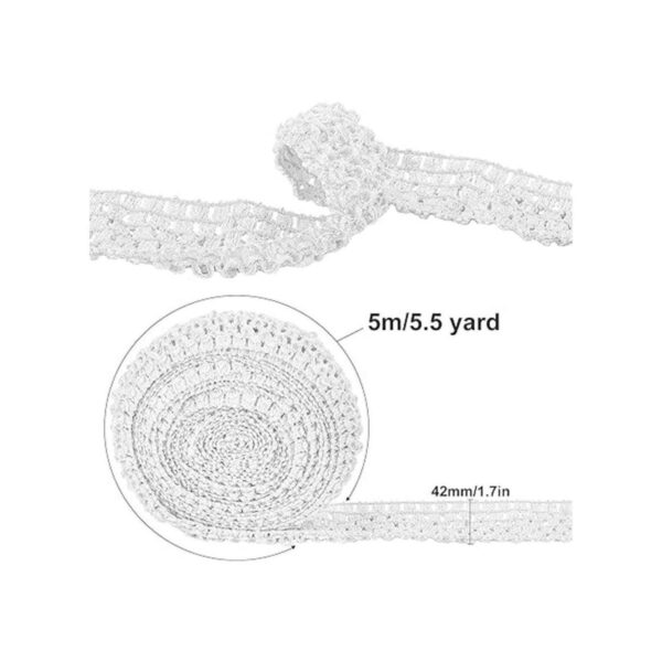 GORGECRAFT Cinta elástica de ganchillo de 5.5 yardas de
