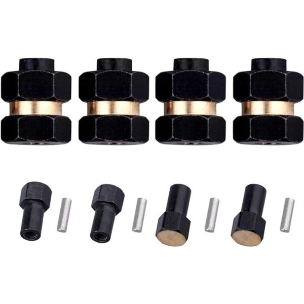 4 unids latón rueda hexagonal ampliado adaptador_2