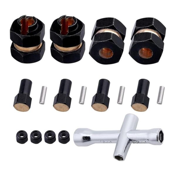4 unids latón rueda hexagonal ampliado adaptador_1