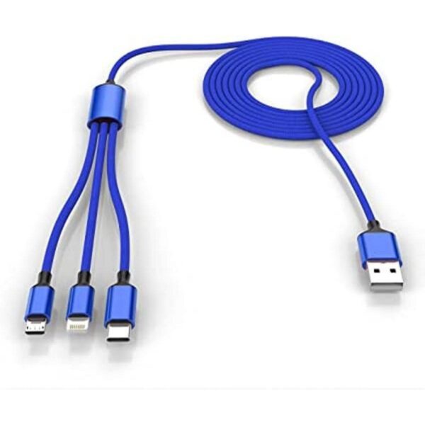 Multi 3 en 1 cable de carga USB largo para iPhone 9.8_1