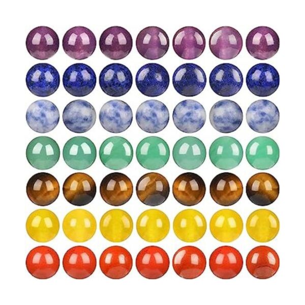 Cuentas de piedra natural de 7 chakras de 0.236 in 100_1