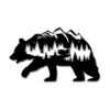 Hotop Arte de pared de oso de metal rústico para
