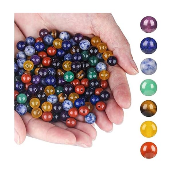 Cuentas de piedra natural de 7 chakras de 0.236 in 100_2