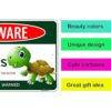Letrero de metal con texto en inglés Beware of Turtles_5