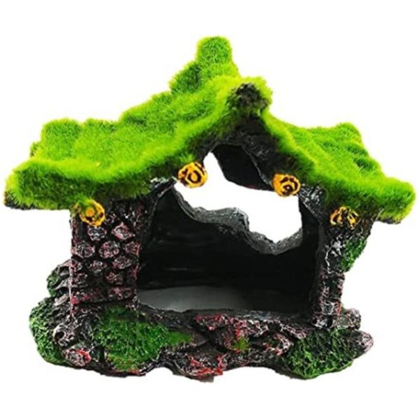 IBWell Aquarium Decoration House Resin Hollow Hideout_1