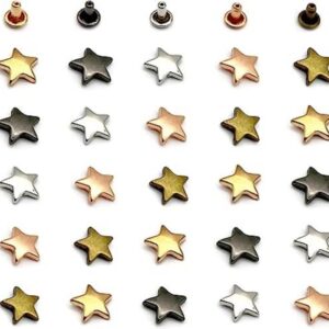 INKNOTE 250 Sets de 5 colores Metal Star Remaches de cinco