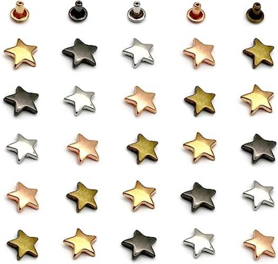 INKNOTE 250 Sets de 5 colores Metal Star Remaches de cinco