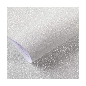Livelynine Papel tapiz decorativo brillante color plateado_1