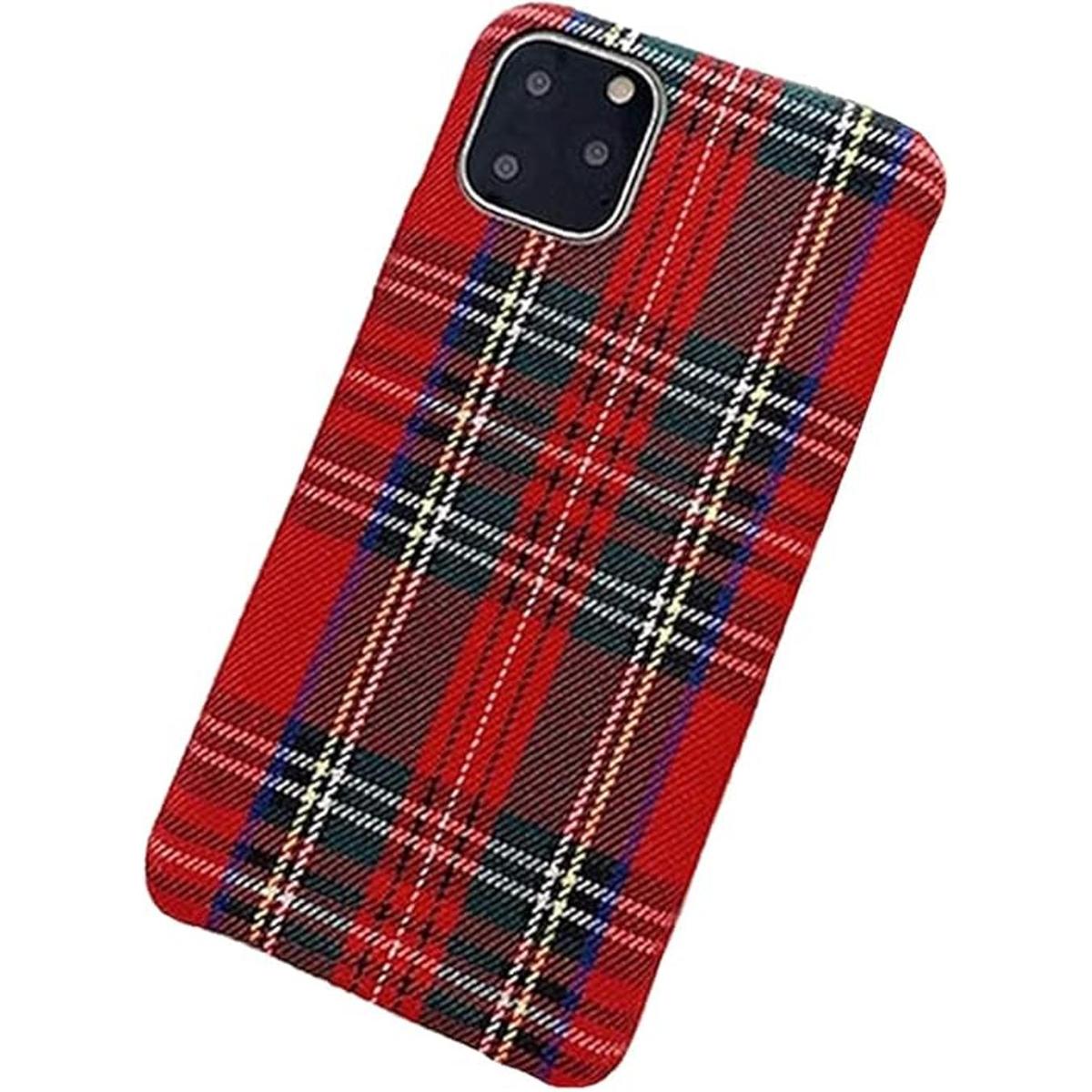 Mixneer Funda cálida de tela a cuadros para teléfono