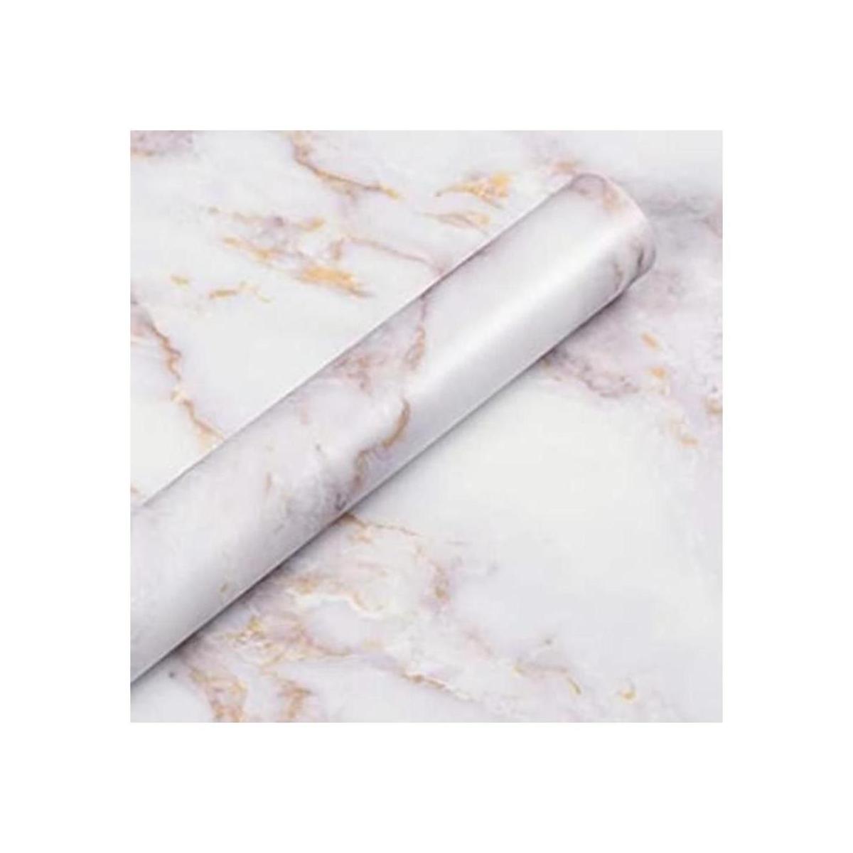 Livelynine Papel de contacto de mármol dorado para